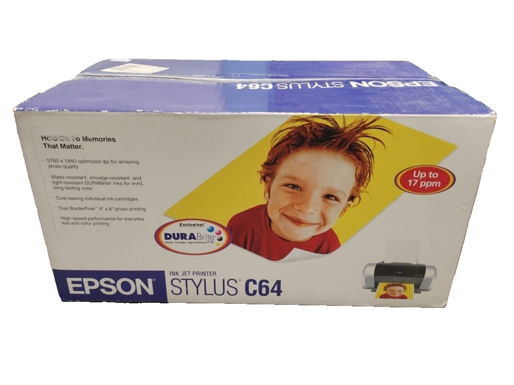 Epson Stylus C64 Standard Inkjet Photo Printer Home Office